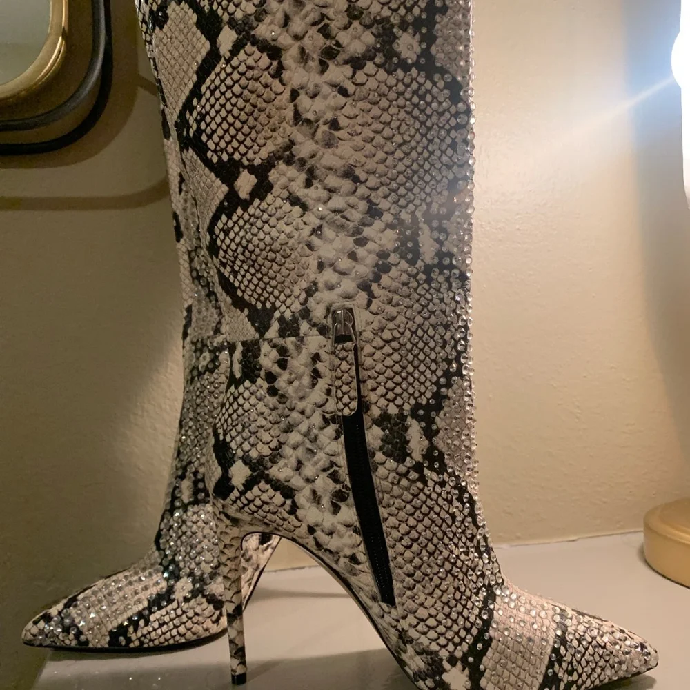 I-Lo Afern2 Diamond Rhinestone Snake Boot - Picture 3 of 11